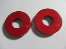 2x HEWI Griff Rosette nur Abdeckung rubinrot  Durchmesser 5,0cm  6mm Loch 20mm