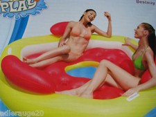 Bade Insel Designer Luftmatratze Badeinsel Quick up Pool  Schwimminsel Badespaß 