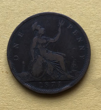 1871 Queen Victoria Penny