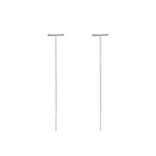 Damen Ohrringe Durchzieher Sterling Silber 925 Langkette