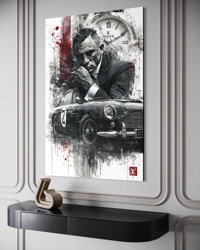 James bond leinwand bild - james,