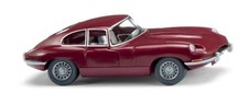 Jaguar E-Type Coupé purpurrot Modell von WIKING 1:87