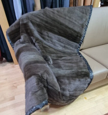 Nerzdecke DECKE ECHT NERZ PELZ FELLDECKE FELL REAL FUR Mink 125 x 175 upcycling