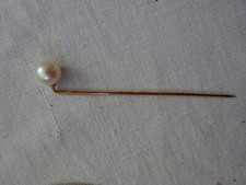 Anstecknadel Gold 585 mit Perle Ø 8mm L 7 cm