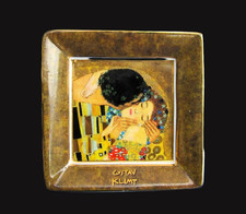 Schale Porzellan Gustav Klimt Der Kuss Goebel artis orbis eckig 8x8 cm dekorativ