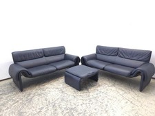 De Sede Ds 2011 Garnitur Zweisitzer Designersofa Hocker Sofa Couch Blau Desede