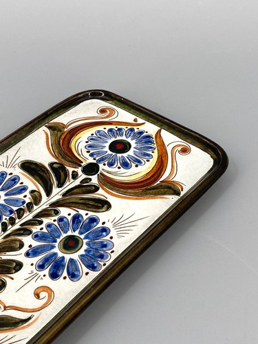 Keramik platte kunst floral - keramik,