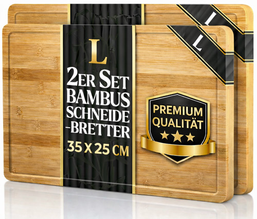 Schneidebrett bambus - 2x,