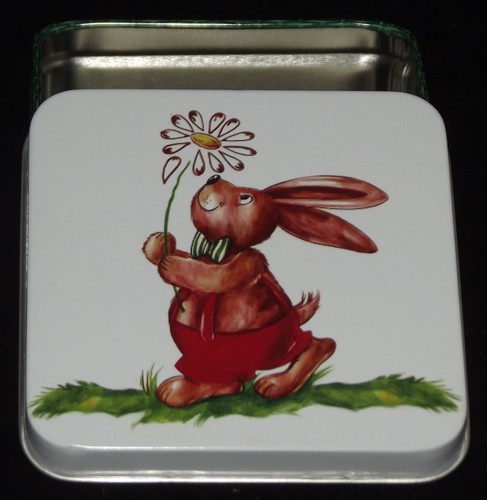 Hase blume weißblechdose - hase,