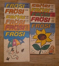 12 x DDR Jugendzeitschrift FRÖSI 1986 1987 1988 mit Bastelbögen und Zubehör