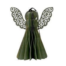 Papier Engel Grün ca. 9 cm Tischdeko Weihnachten DIY Advent Weihnachtsbaum 