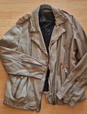 Lederjacke Damen Grau