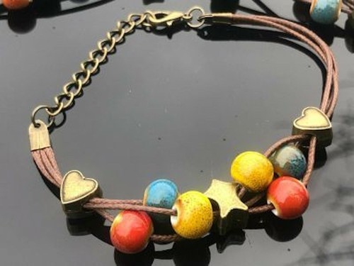 Boho keramik armband - boho,