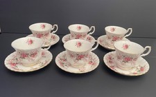 6 Unused Bone China Cups &