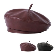 Damen PU Beret Französische