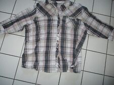 Sommer-Bluse 50/52 Donna Lisa by Borgelt rosa/grau kariert miit Lurexstreifen