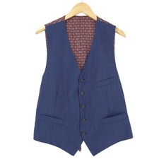 Suitsupply Herren Weste Wollweste Büro Arbeit Yx1 Größe EU 50 UK/US 40