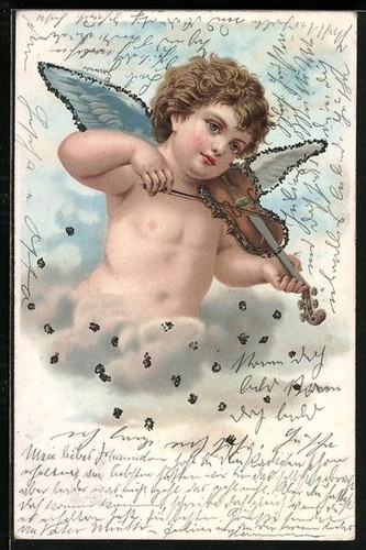 Lithographie engel himmel - lithographie,