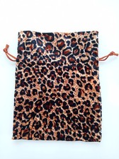 Säckchen mit Kordelzug Animalprint für Schmuck Tarot Karten Schmuckbeutel