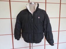 Fila Daunenjacke/Steppjacke mit Kragen, ohne Kapuze, schwarz, M
