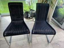 2 Tecta Freischwinger Kragstühle, Verchromt, Bauhaus Designklassiker