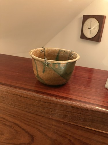 Vintage keramik blumenampel - keramik,