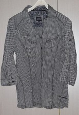 Cecil Bluse M,3/4 Arm,Braun kariert,Baumwolle mit Stretchanteil