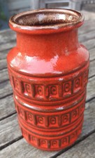 kleine Scheurich Vase 208 15 rot WGP West Germany Pottery