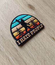 I hate people Bigfoot Patch Klett Aufnäher Moral lustig EBC Gotcha Outdoor Army