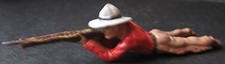  * Cowboy liegend - Austria/Elastolin/Plastinol/Lineol/Massefigur - ca. 1950 *