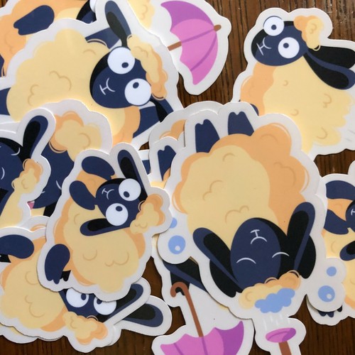 Sheep stickers cute lamb - stickers,