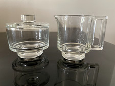 60-er: Joe Colombo ARNO  Glas Zuckerdose Milchkännchen  VINTAGE