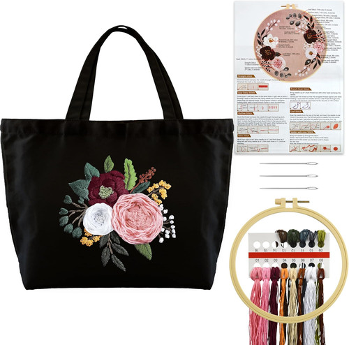 Stickerei set mit canvas tote - stickerei,