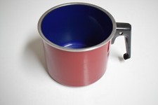 Silit Topf rot/blau/schwarz 70er Jahre Milchtopf