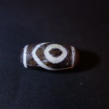 klasse 2-Augen Achat Dzi Perle aus Tibet