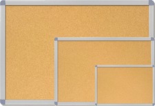 Pinnwand mit ALUMINIUM - Rahmen Pinwand Kork Memoboard hochwertige MDF-Rückwand