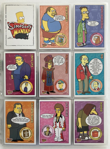 2002 panini simpsons mania - 2002, "simpsons