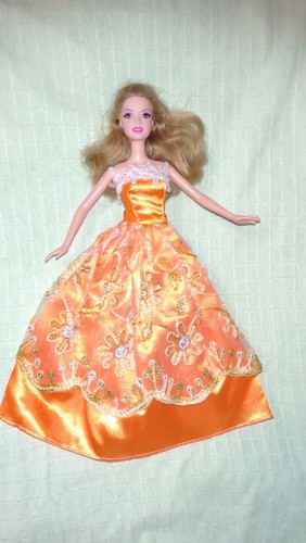 Barbie kleid orange - kleid, prinzessin