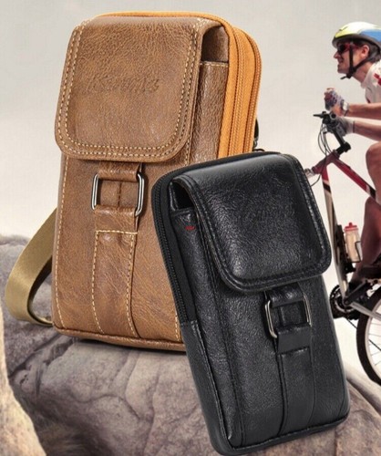 Men leather belt bag - bag, waist