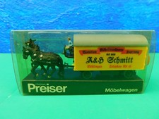 D13 Preiser H0 Figuren Set 30455 Pferdegespann Möbelwagen Schmitt OVP TOP