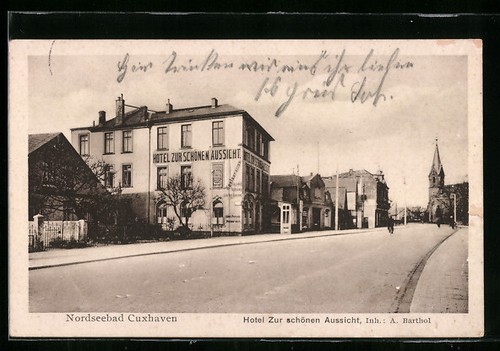 Ansichtskarte cuxhaven hotel - ansichtskarte,