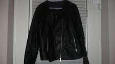 Schwarze Kunstlederjacke Gr