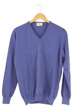 DANIELS & KORFF Herren Pullover V-Ausschnitt Gr. 48/M Blau Casual Baumwolle