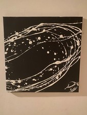 Schwarz weiß selbstgemalt - weiß,