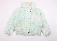 Luhkka gefütterte Damenjacke mehrfarbig Größe 12 Retro gepunktet