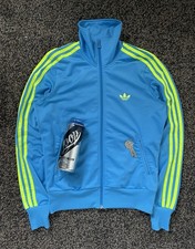 Adidas Firebird Damenjacke Größe 38 M - Türkis , Neon -
