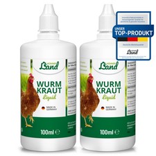 HÜHNER Land Wurm-Kraut Liquid 2 x100ml für Hühner mit echtem Wurmkraut
