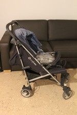 Cybex Reisebuggy mit Liegefunktion, Regenhaube und Becherhalter in blau