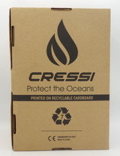 Cressi Vollgesichtsmaske Schnorchelmaske mit Trockenschnorchel Duke schwarz S-M