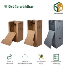 Kleiderboxen 3 Größen Kleiderkarton Kunststoff Kleiderstange Textilientransport